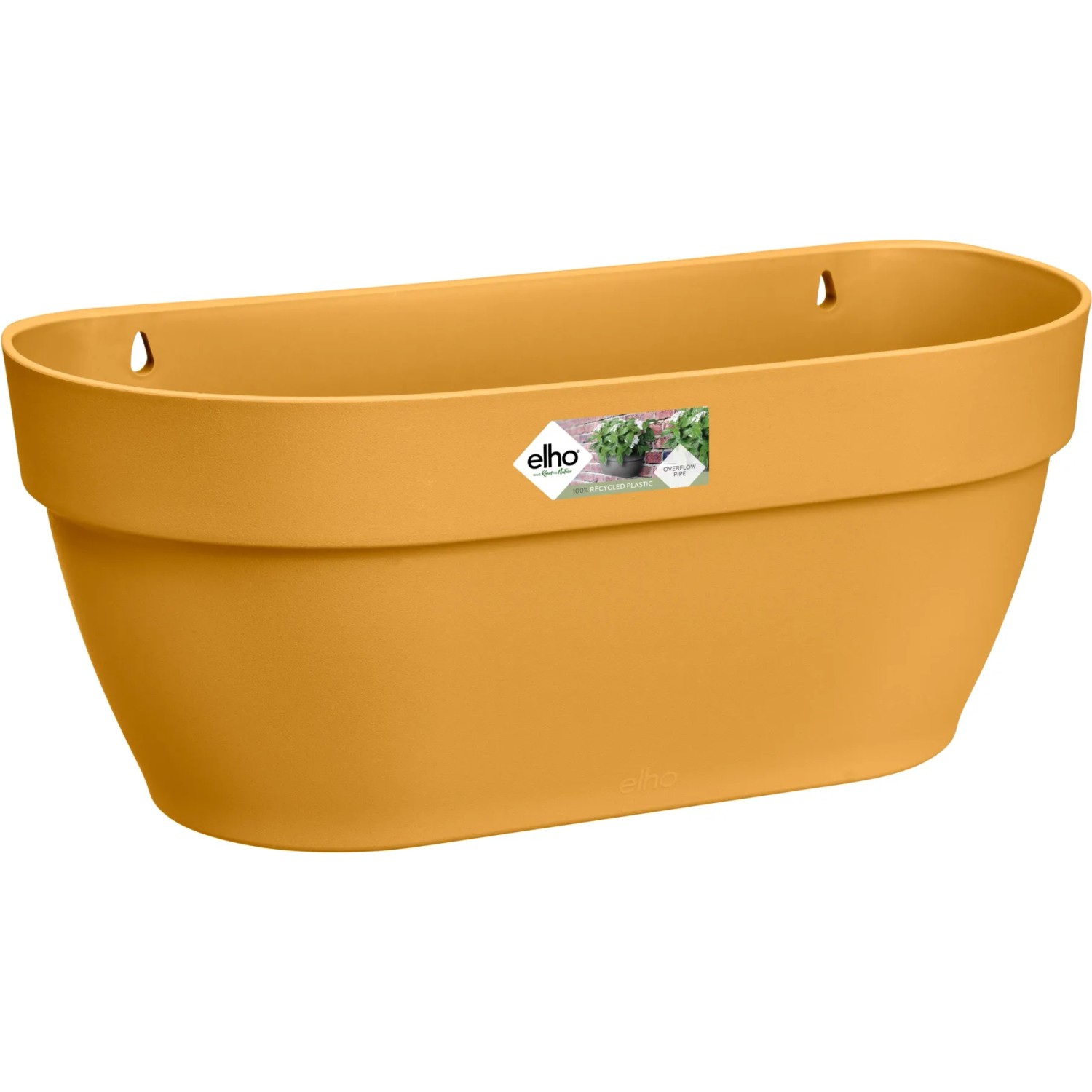 E-shop elho Závesný kvetináč Vibia Campana na stenu, medovo žltý, 35 x 15 x 16 cm