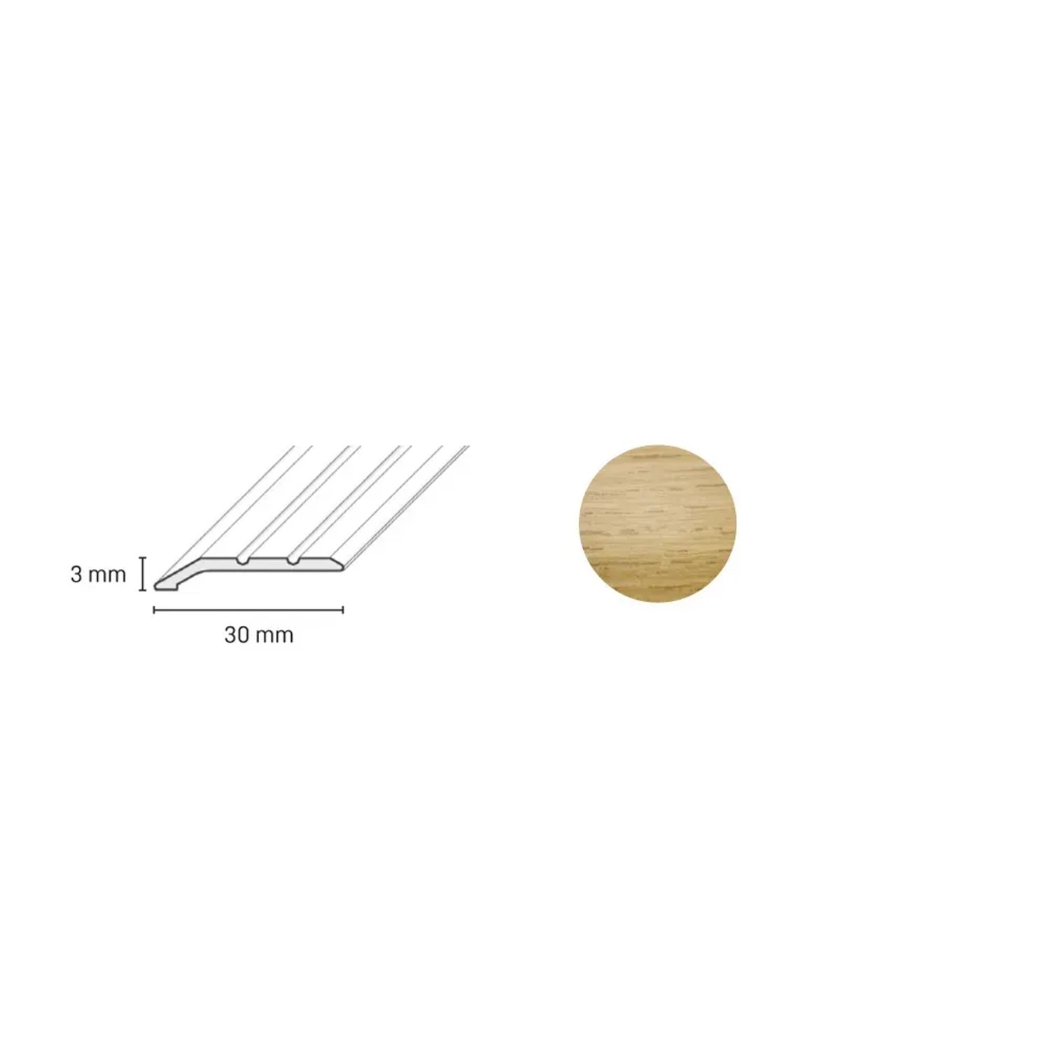 E-shop Döllken Profiles Ukončovací profil DP 01 S Samolepiaca 30 x 3 x 900 mm, dub