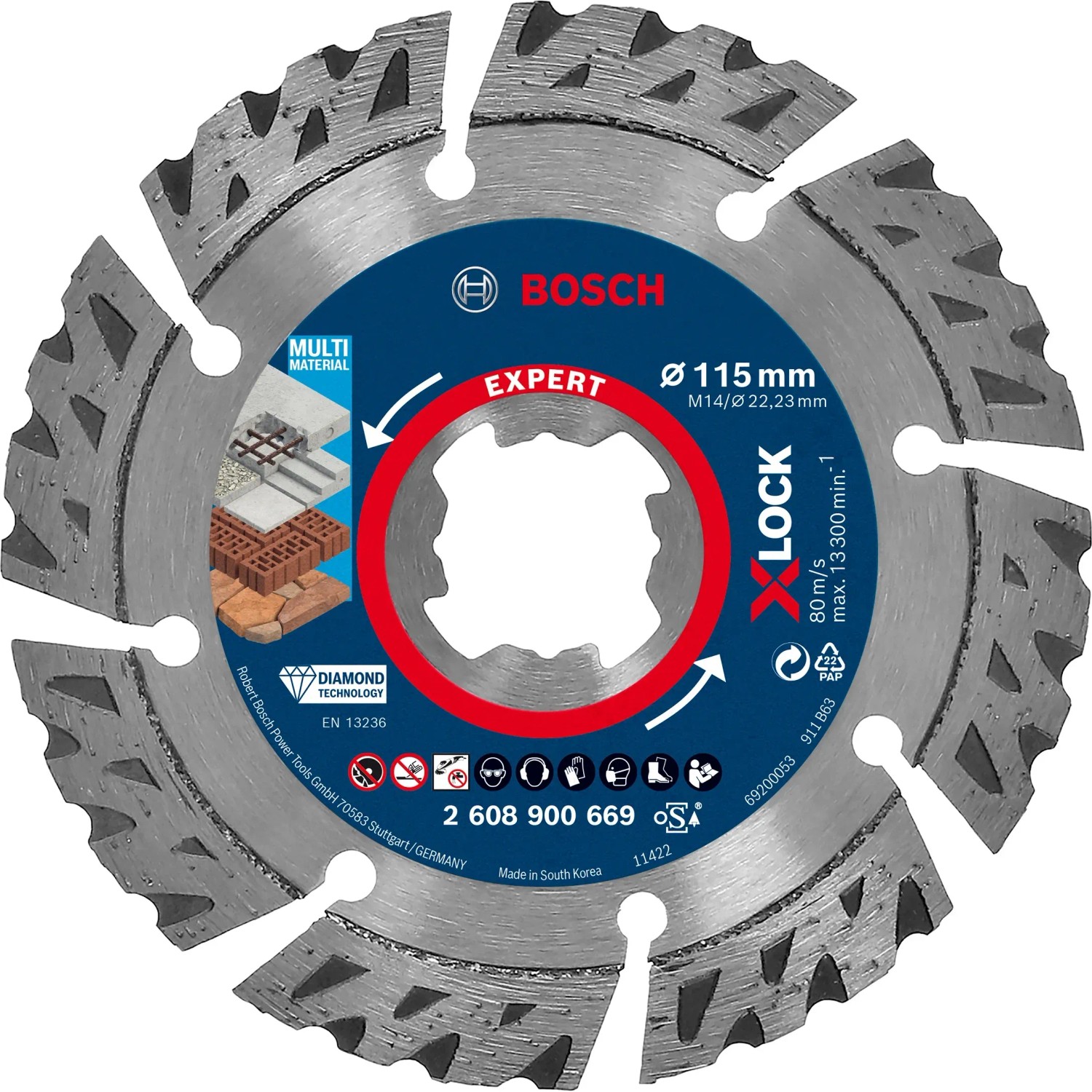 E-shop Bosch Diamantový rezný kotúč Expert X-Lock, Multi Material, pr. 115 mm
