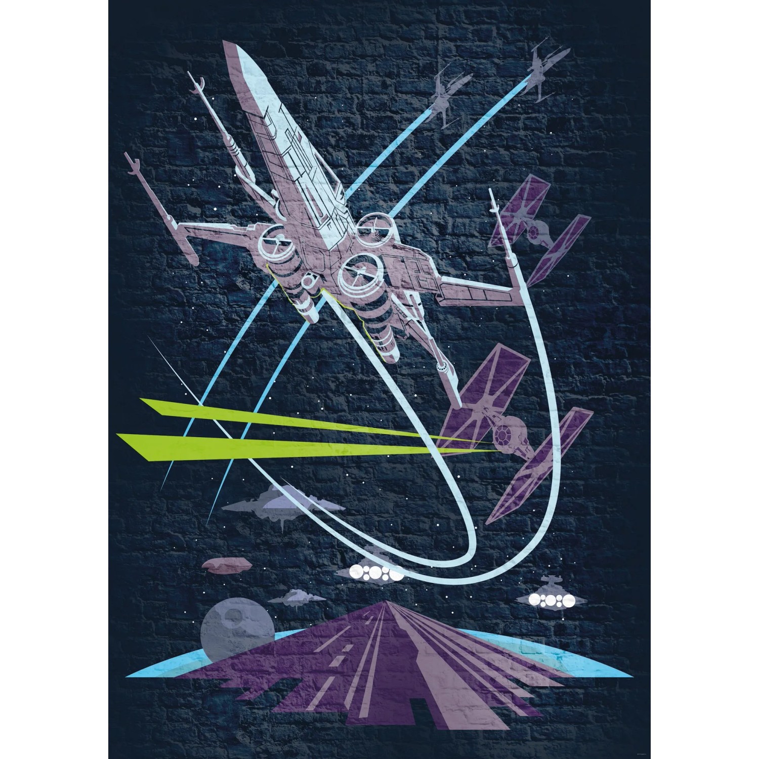 E-shop Komar Vliesová fototapeta Star Wars Classic Concrete X-Wing 200 x 280 cm
