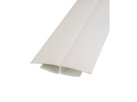 HOPA Spojovací profil k plastovému obkladu, biely, 43 x 12 mm