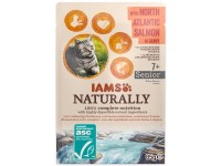 IAMS Kapsička Naturally Senior s lososom v omáčke 85 g