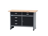 Küpper Odkladací stolík 12249, 1 dvierka/6 zásuviek 84 x 120 x 60 cm