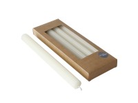 BOLTZE Vysoká valcová sviečka Classic biela 26 cm, 4 ks