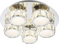 GLOBO LED stropné svietidlo AMUR, 40 W, chróm, pr. 40 x 11 cm