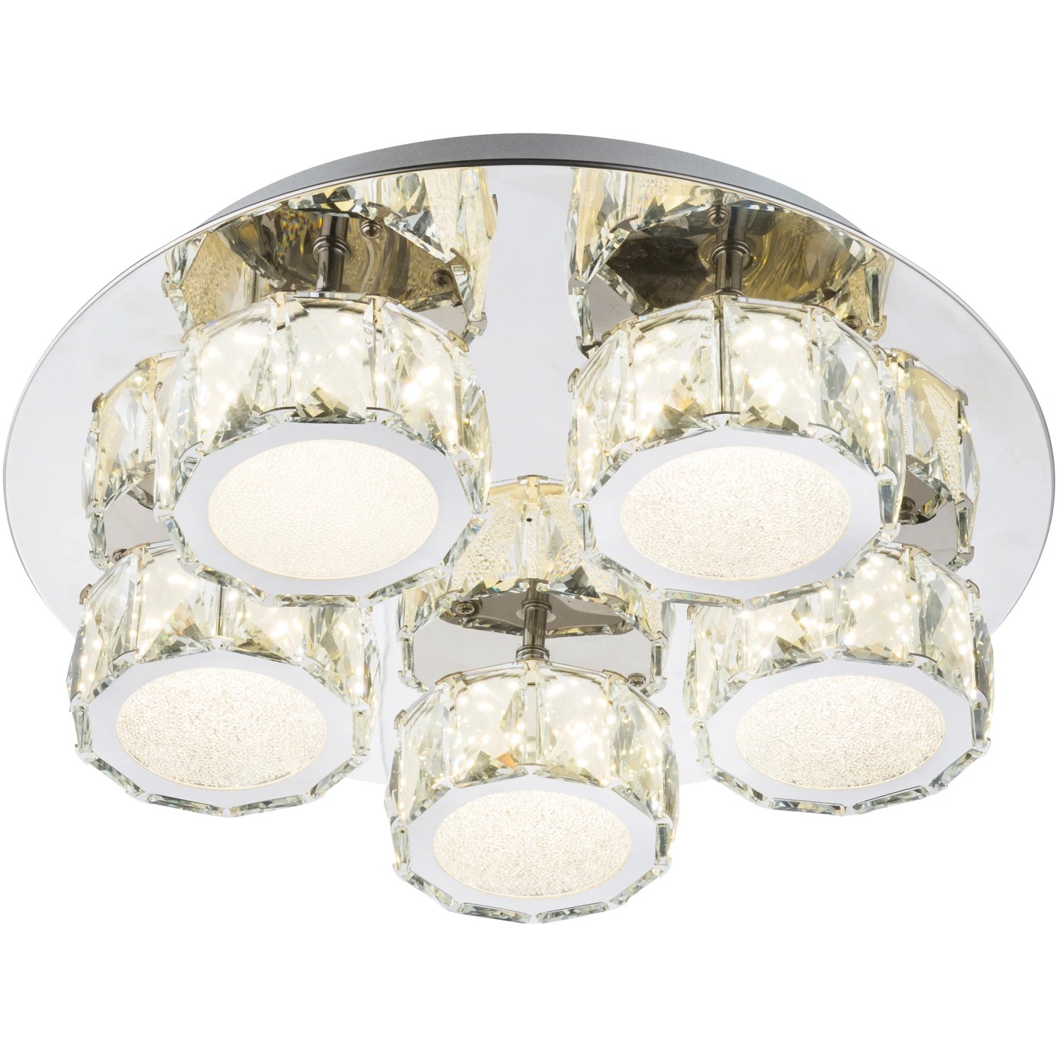 E-shop GLOBO LED stropné svietidlo AMUR, 40 W, chróm, pr. 40 x 11 cm