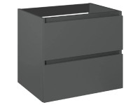 Roca Umývadlová skrinka Evelyne Basic 2Z, antracitová matná, 53 x 60 x 45,6 cm