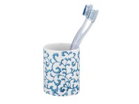 Wenko Kelímok na zubné kefky Mirabello keramický, modrá, 8 x 11 x 8 cm Wenko Kelímok na zubné kefky Mirabello keramický, modrá, 8 x 11 x 8 cm