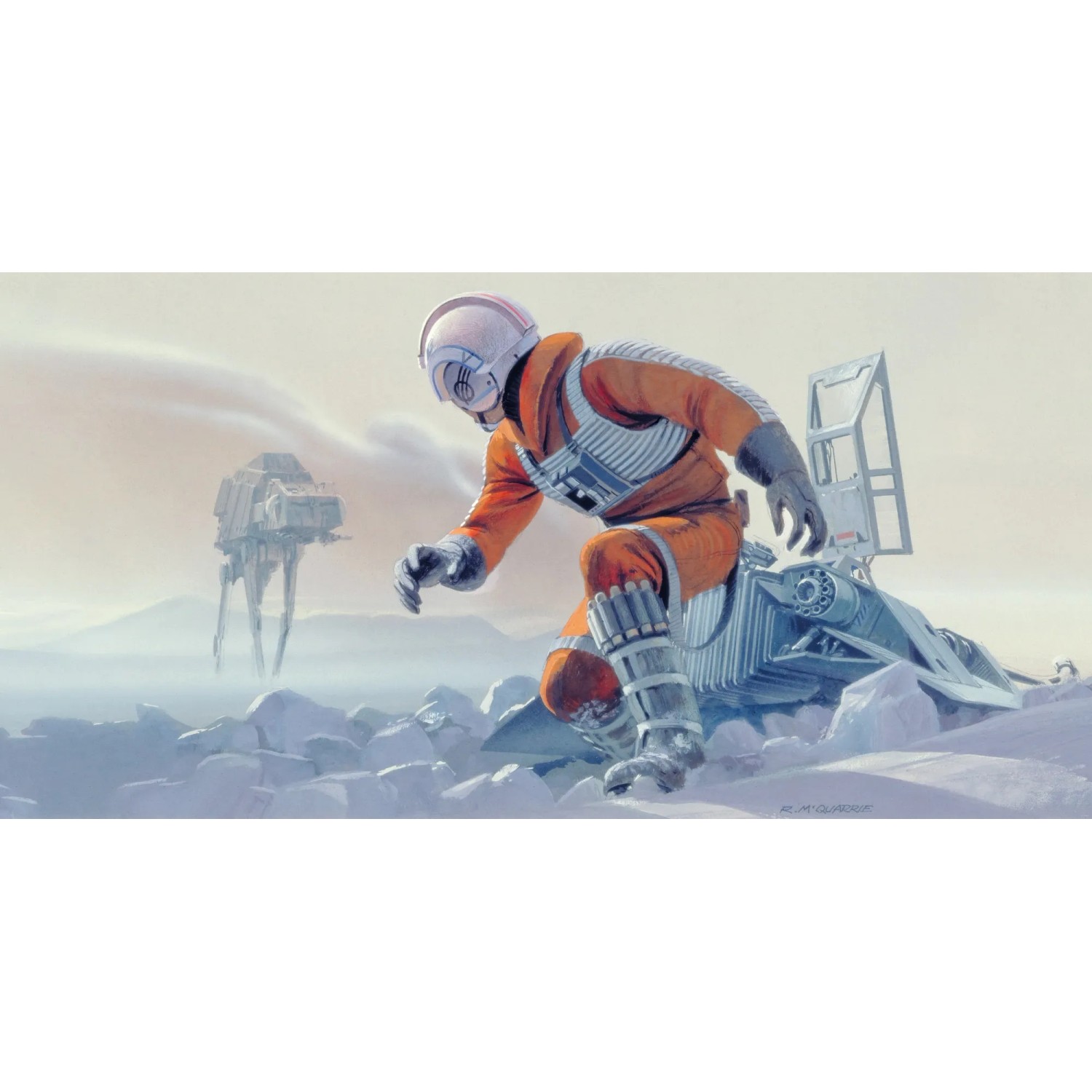 E-shop Komar Vliesová fototapeta Star Wars Classic RMQ Hoth Battle Pilot, 500 x 250 cm