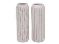 Boltze Home Váza Fratello, biela, 2 varianty, pr. 10 x 27 cm Boltze Home Váza Fratello, biela, 2 varianty, pr. 10 x 27 cm