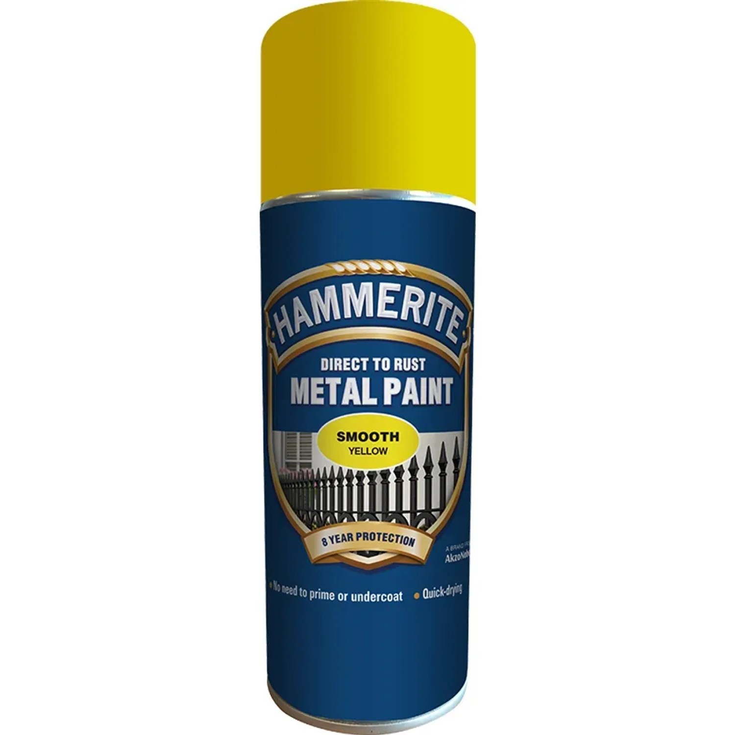 E-shop Hammerite Priamo na hrdzu farba na železné kovy v spreji hladká žltá 400 ml