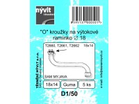 Súprava O krúžkov na výtokové ramienko 18 mm, 5 ks Súprava O krúžkov na výtokové ramienko 18 mm, 5 ks