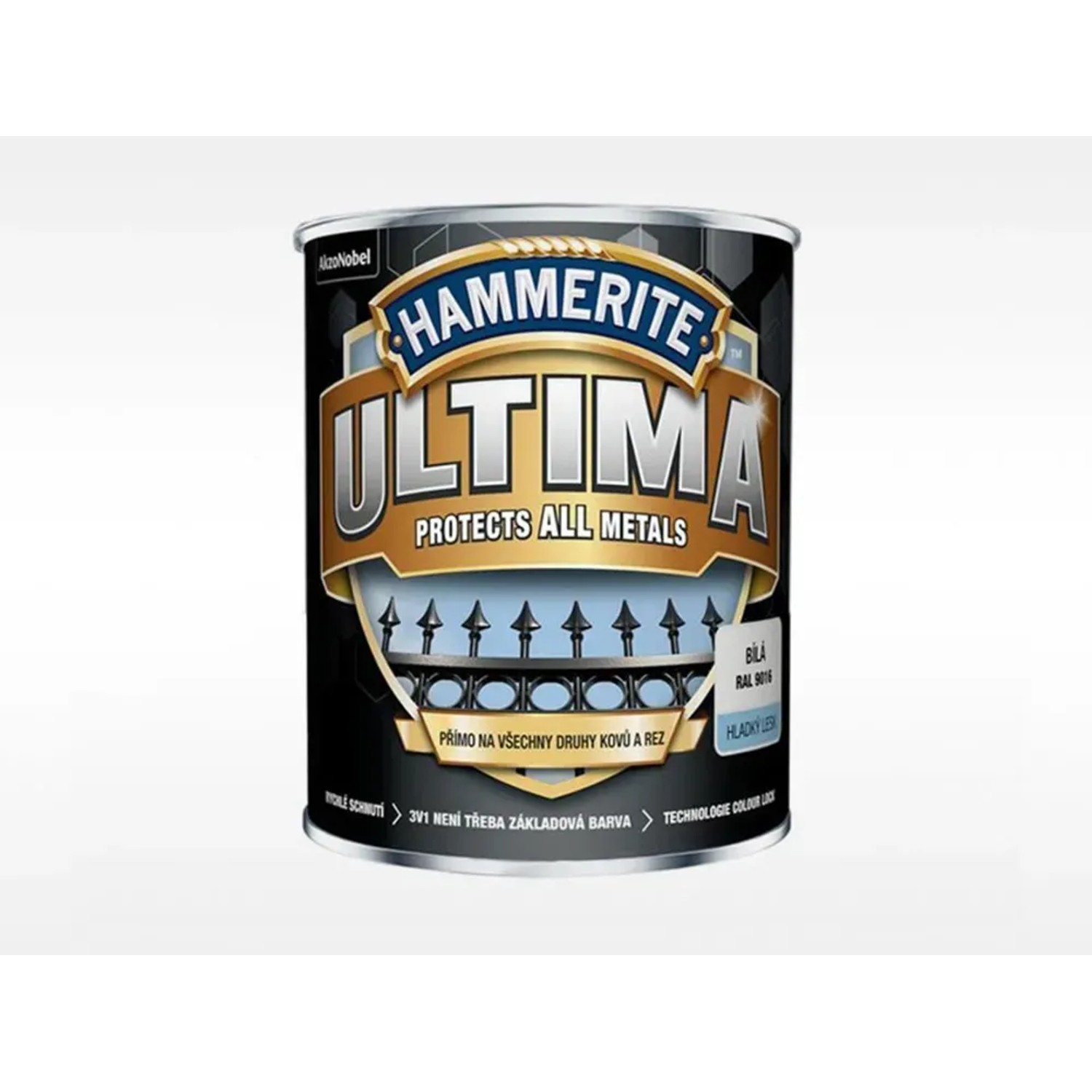 E-shop Hammerite Ultima Farba na kov 3v1 RAL3003 lesklá rubínovo červená 0,75 l