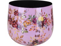 A.H.G Kvetináč Flora so vzorom kvetín ružovozlatý pr. 13 x 9 cm