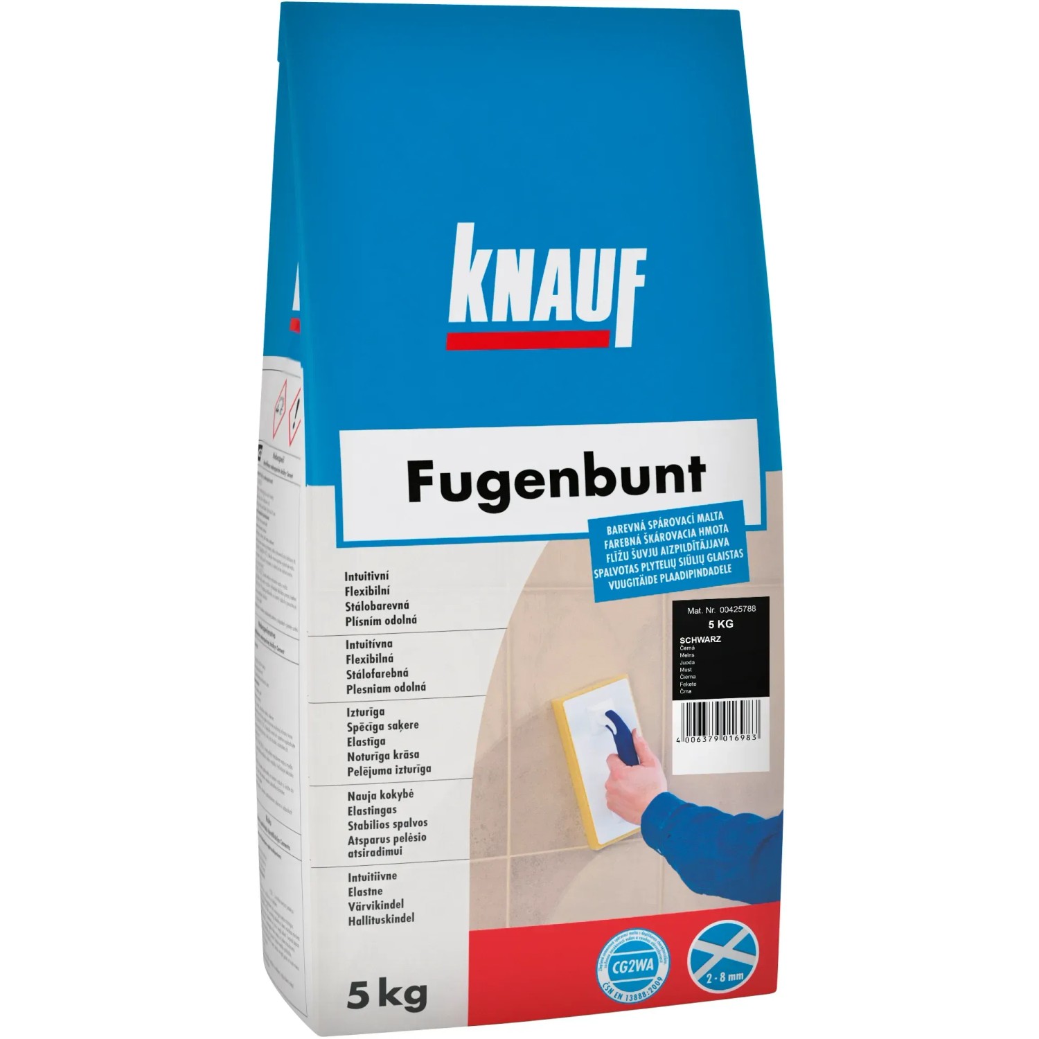 E-shop Knauf Škárovacia hmota Fugenbunt, Schwarz, 5 kg