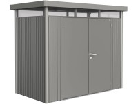 Biohort Plech. domček HighLine H1 2krídlové dvere, krem.sivá, 275 x 155 x 222 cm