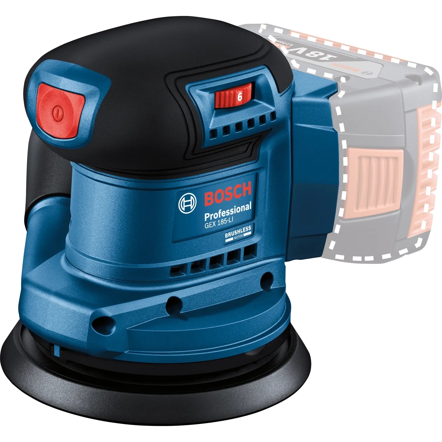 E-shop Bosch Professional Akumulátorová excentrická brúska GEX 185-LI, 125 mm