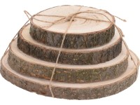 Drevené podtácky s kôrou, pr. 14-20 cm Drevené podtácky s kôrou, pr. 14-20 cm