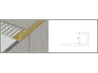 Lemová ukončovací a rohová lišta PVC, typ L10, bílá, 10 mm/2,5 m