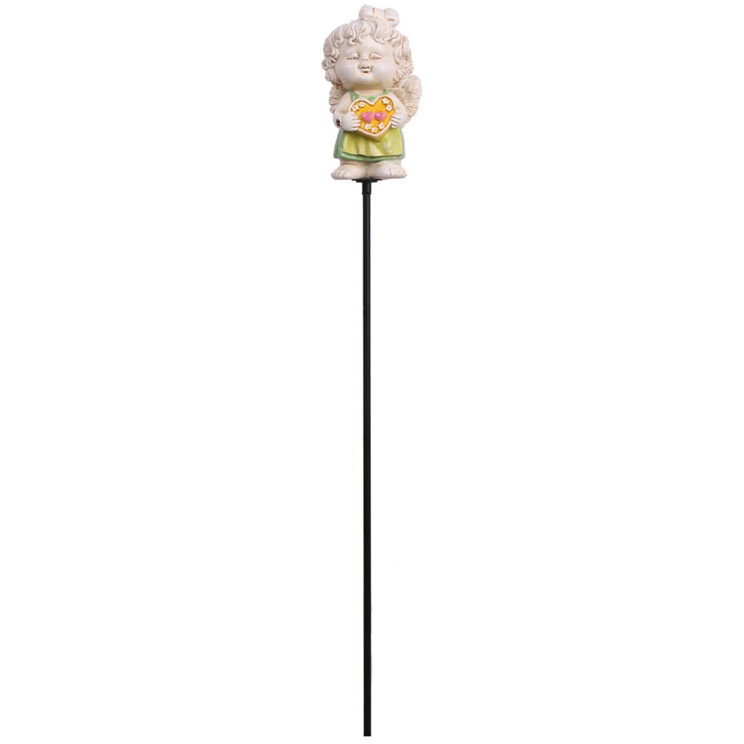 E-shop Mica Decorations Dekoratívne záhradný zápich anjel-dievča so srdcom, 95 cm