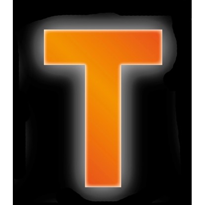 Conacord Reflexné domové písmeno T, oranžové, 8 cm