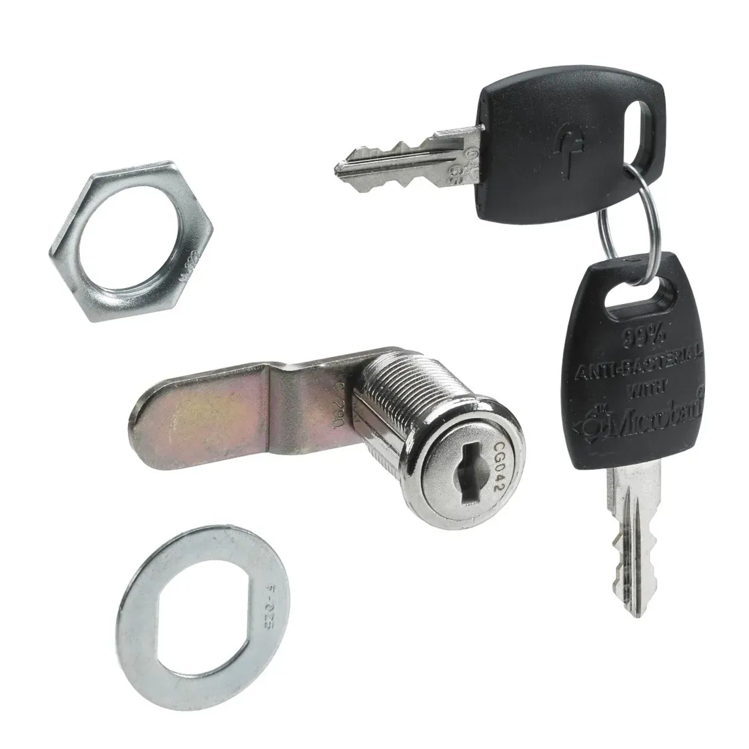 E-shop Hettich Nábytkový zámok s cylindrickou vložkou, 2 kľúče, poniklovaný, 15 mm