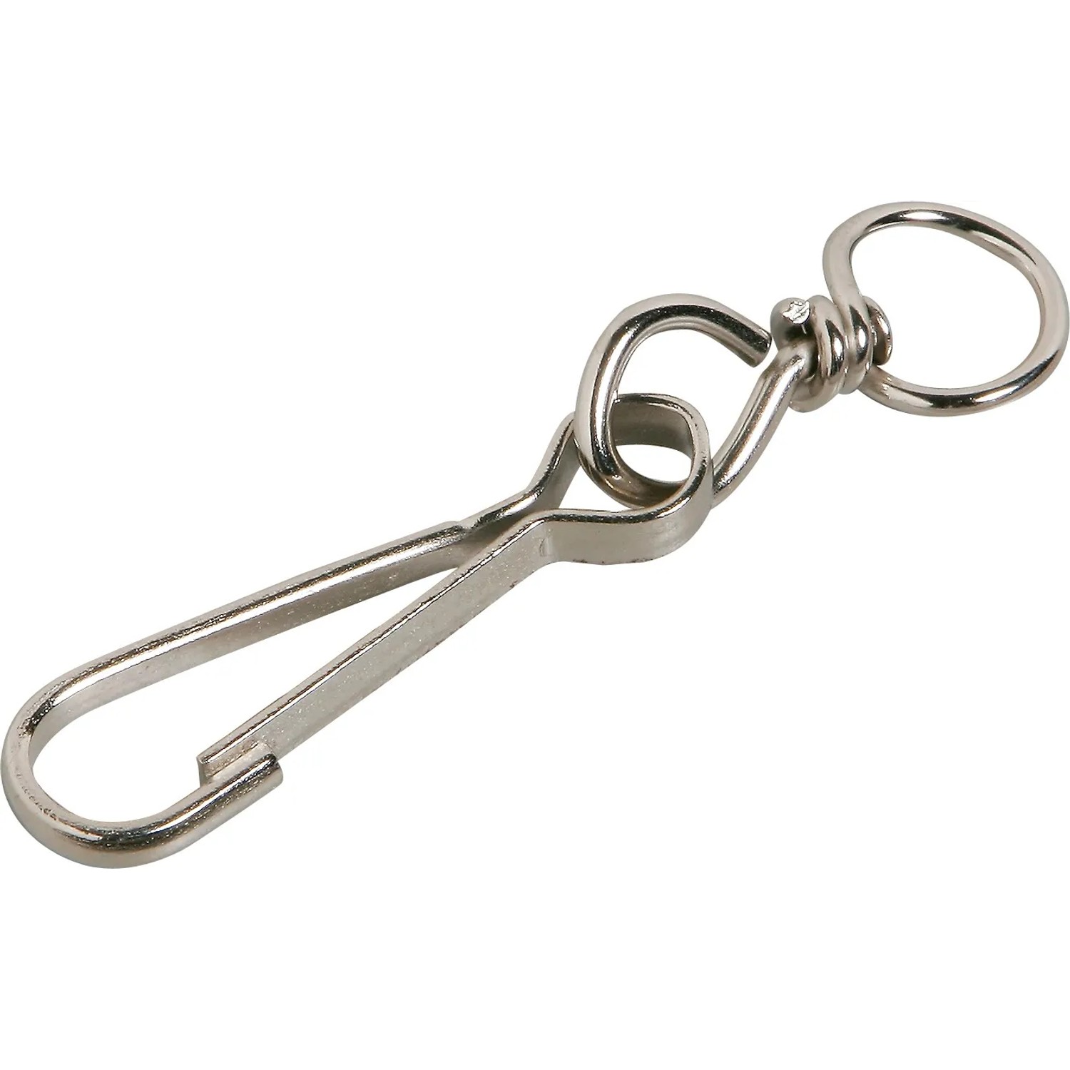 E-shop LUX-TOOLS Simplexná karabínka, poniklovaná, 2 ks, 95 x 16 x pr. 6 mm