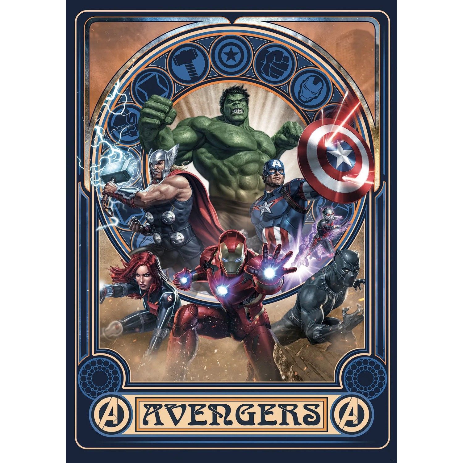 E-shop Komar Vliesová fototapeta Avengers Ornament 200 x 280 cm