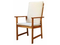 Záhradné kreslo England s podrúčkami a polstrom, akácia FSC®