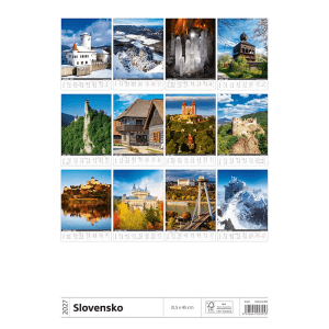 Helma 365 Nástenný mesačný kalendár 2027 Slovensko 31,5 x 45 cm