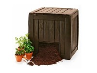 Keter Plastový kompostér DECO 340L, tmavo hnedá, 72 x 69,5 x 74 cm