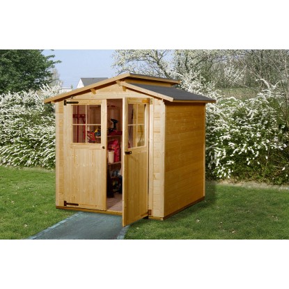 Weka Drevený záhradný domček 323 veľ. 1, svetlý dub, 198 x 148 cm