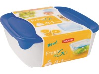 Curver Súprava dóz na potraviny Fresh&Go tm.modrá 0,25l + 0,8l + 1,7l + 2,9l,4ks