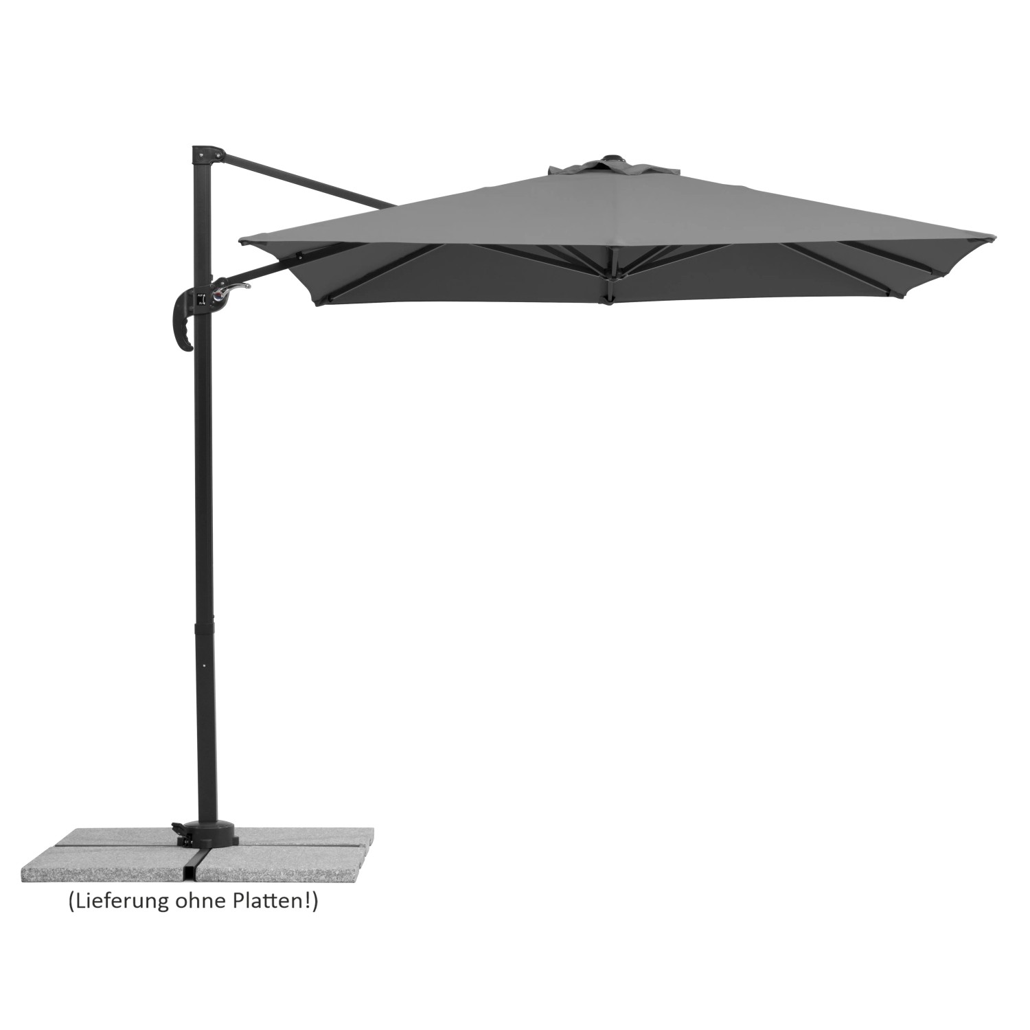 E-shop Schneider Slnečník Rhodos Junior antracitový 230 x 230 cm