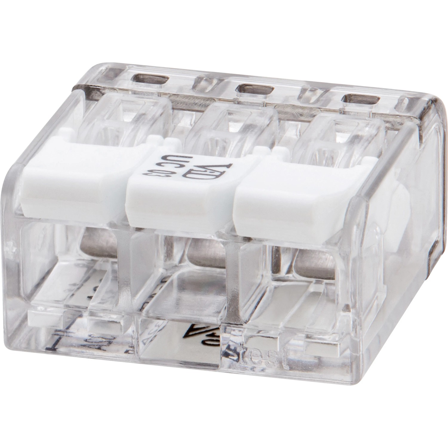 E-shop WAGO Páčková spojovacia svorka 221, 3 vodiče, max. 4 mm2, 50ks