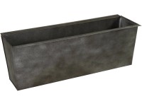 Mega Collections Zinkový kvetináč Pallet Insert Vintage Black 38 x 9,5 x 13,5 cm