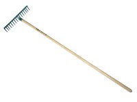 M.A.T. Oceľové hrable PROFI 16 zubov, 41 cm, s drevenou násadou 150 cm