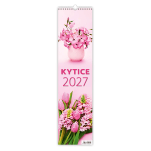 Helma 365 Nástenný mesačný kalendár 2027 plánovací Kytice 12 x 48 cm