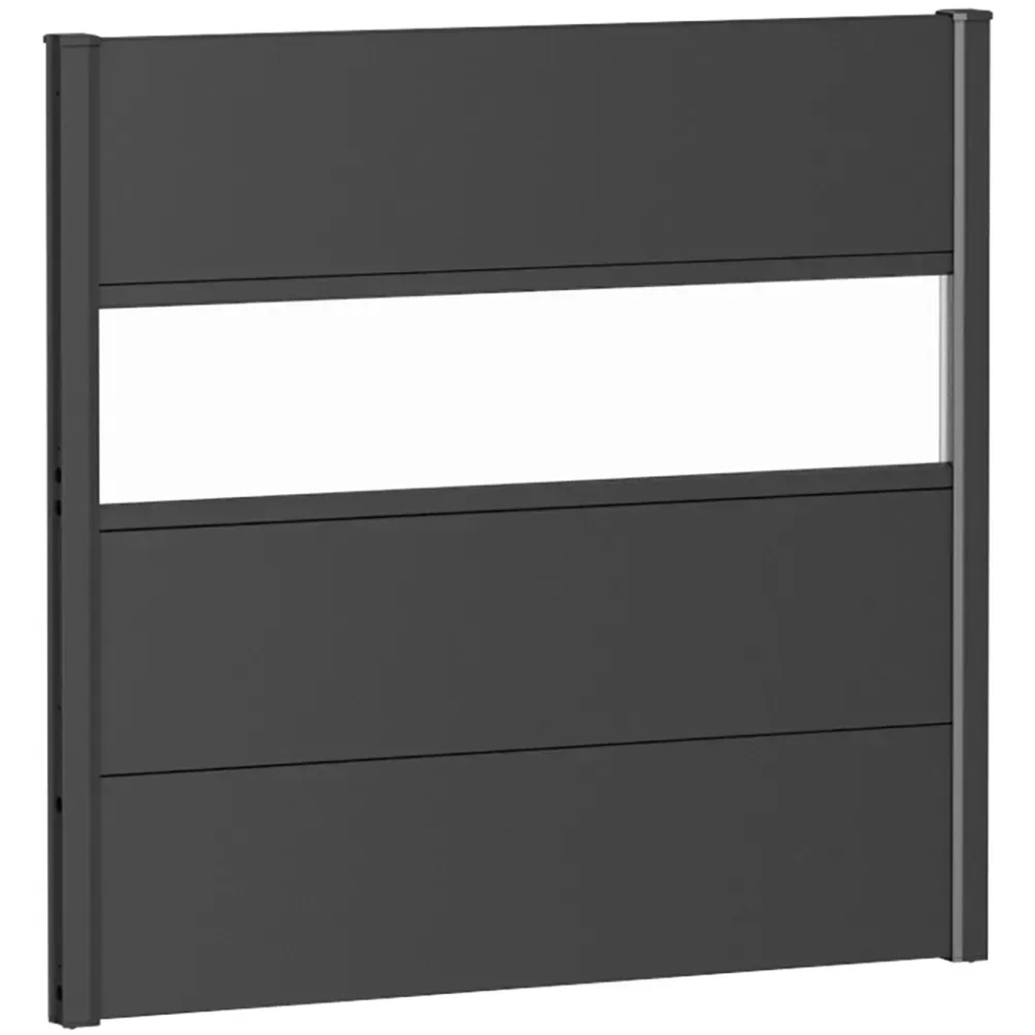 E-shop Biohort Plný plot s čiastočným presklením tmavo sivý, 100 x 90 cm