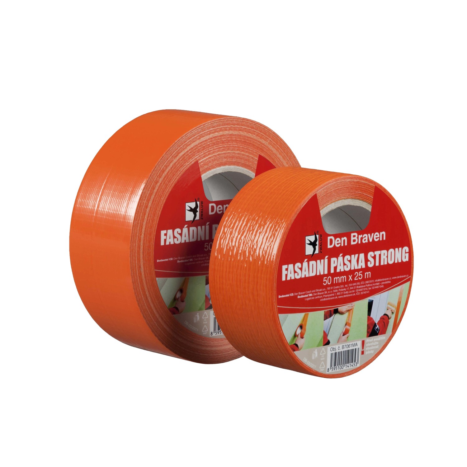 E-shop Den Braven Fasádna páska UV odolná, oranžová 48 mm x 20 m