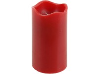 Koopman LED sviečka s časovačom plápolajúca červená, pr. 7 x 13 cm