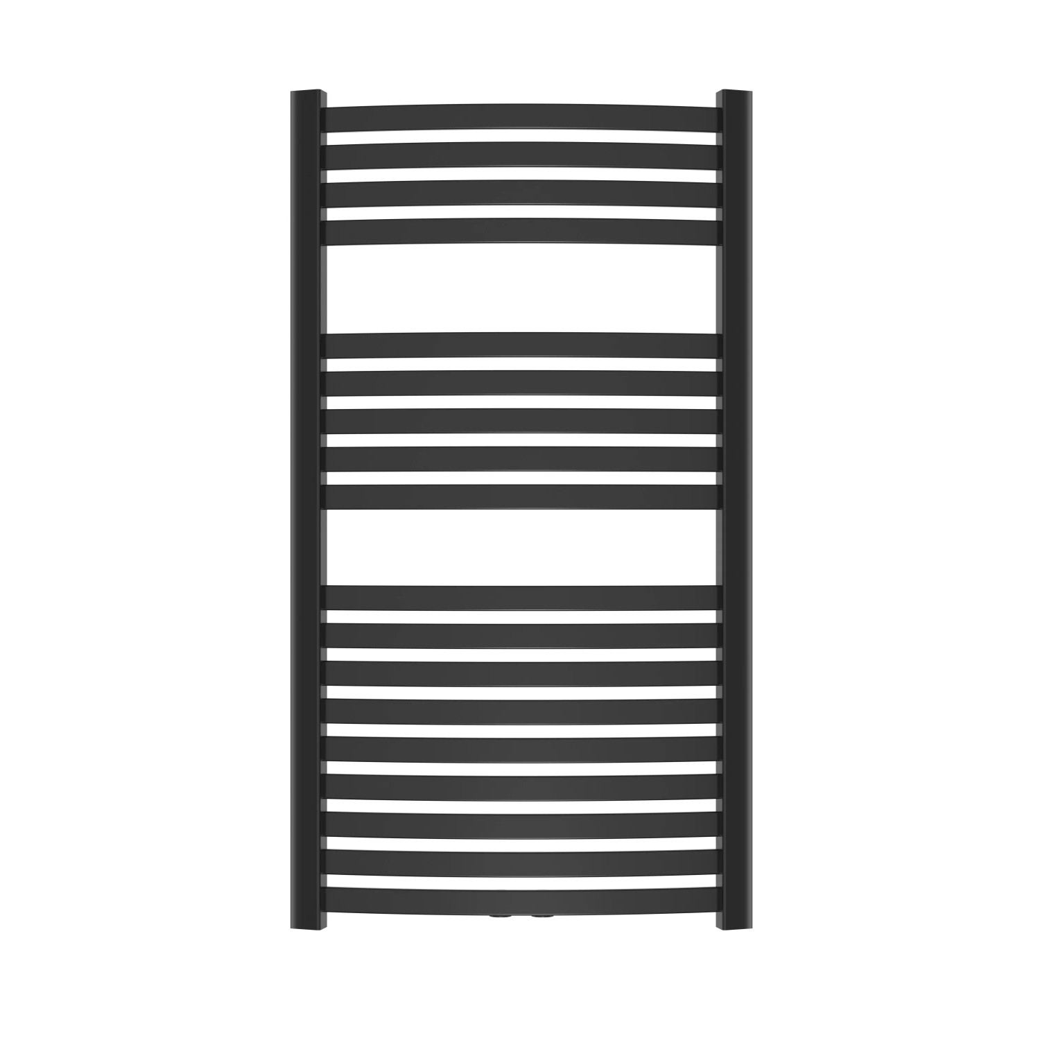 E-shop Invena Kúpeľňový rebrový radiátor, čierna, 54 x 100 cm