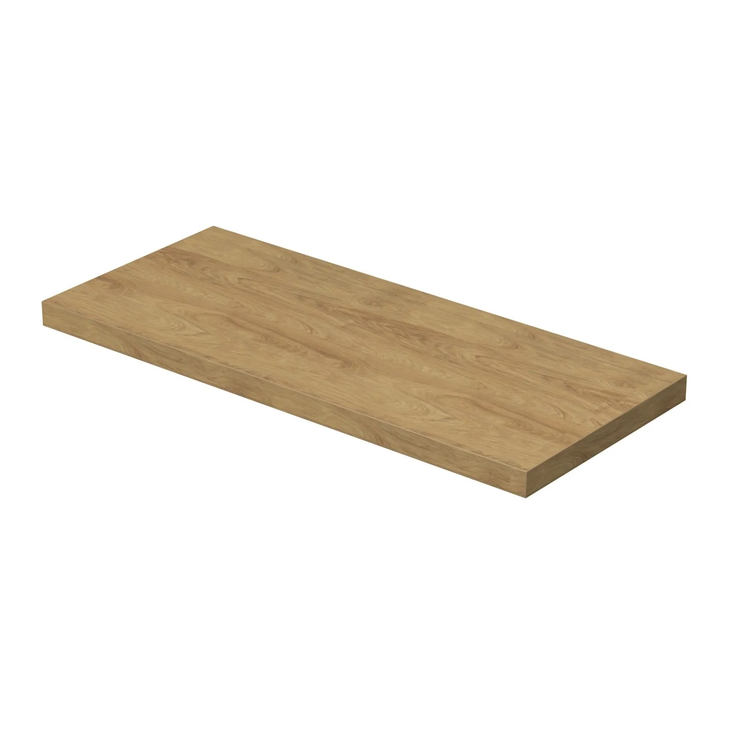 E-shop INTEDOOR Umývadlová doska BEE bez výrezu, š. 130 cm, dub Hickory