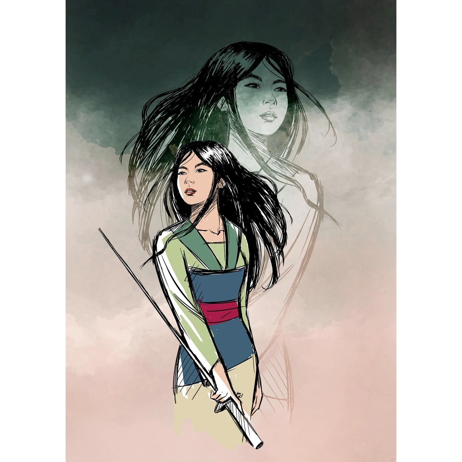E-shop Komar Vliesová fototapeta Brave Mulan 200 x 280 cm
