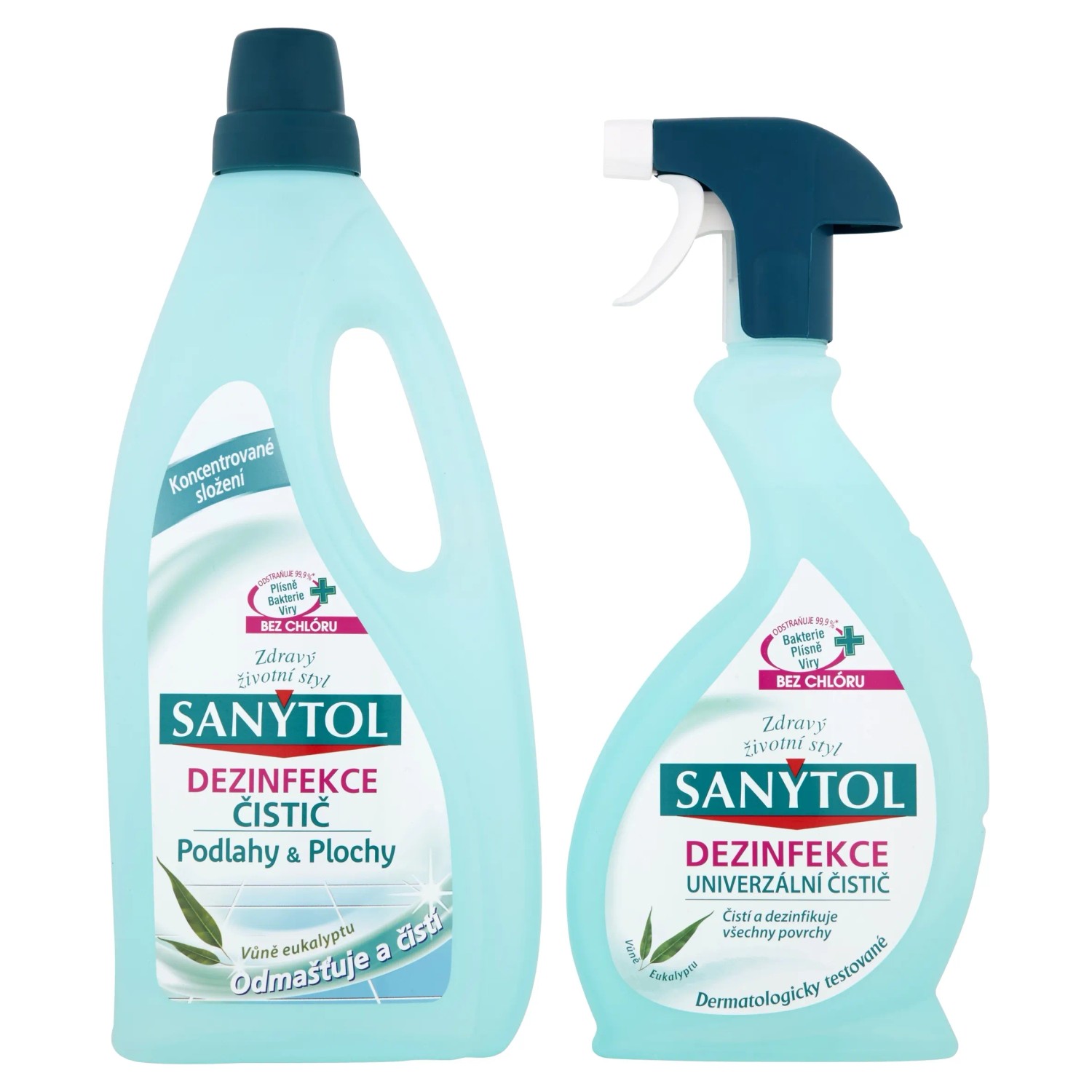 E-shop Sanytol Dezinfekcia čistič podláh a plôch 1000 ml + univerzálny čistič 500 ml