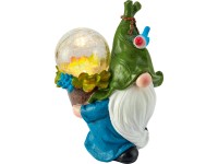 OBI LED Solárno-dekoratívna lampa trpaslík, modrý 11,5 x 8,4 x 17,4 cm