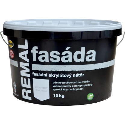 REMAL Fasádny akrylátový náter FASÁDA biely 15 kg