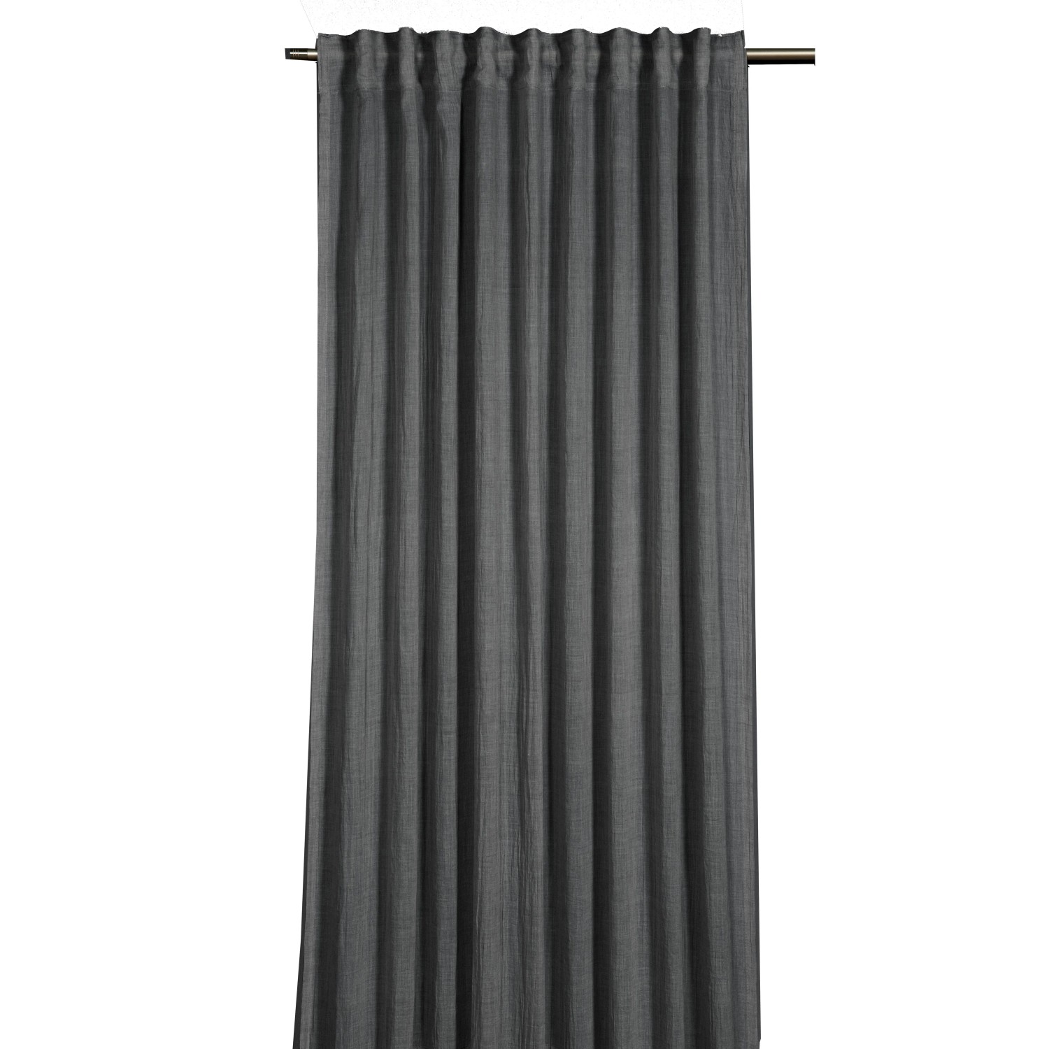E-shop Sehlbach Záves so skrytými pútkami, štruktúra s bavlnou, antracit, 245 x 135 cm