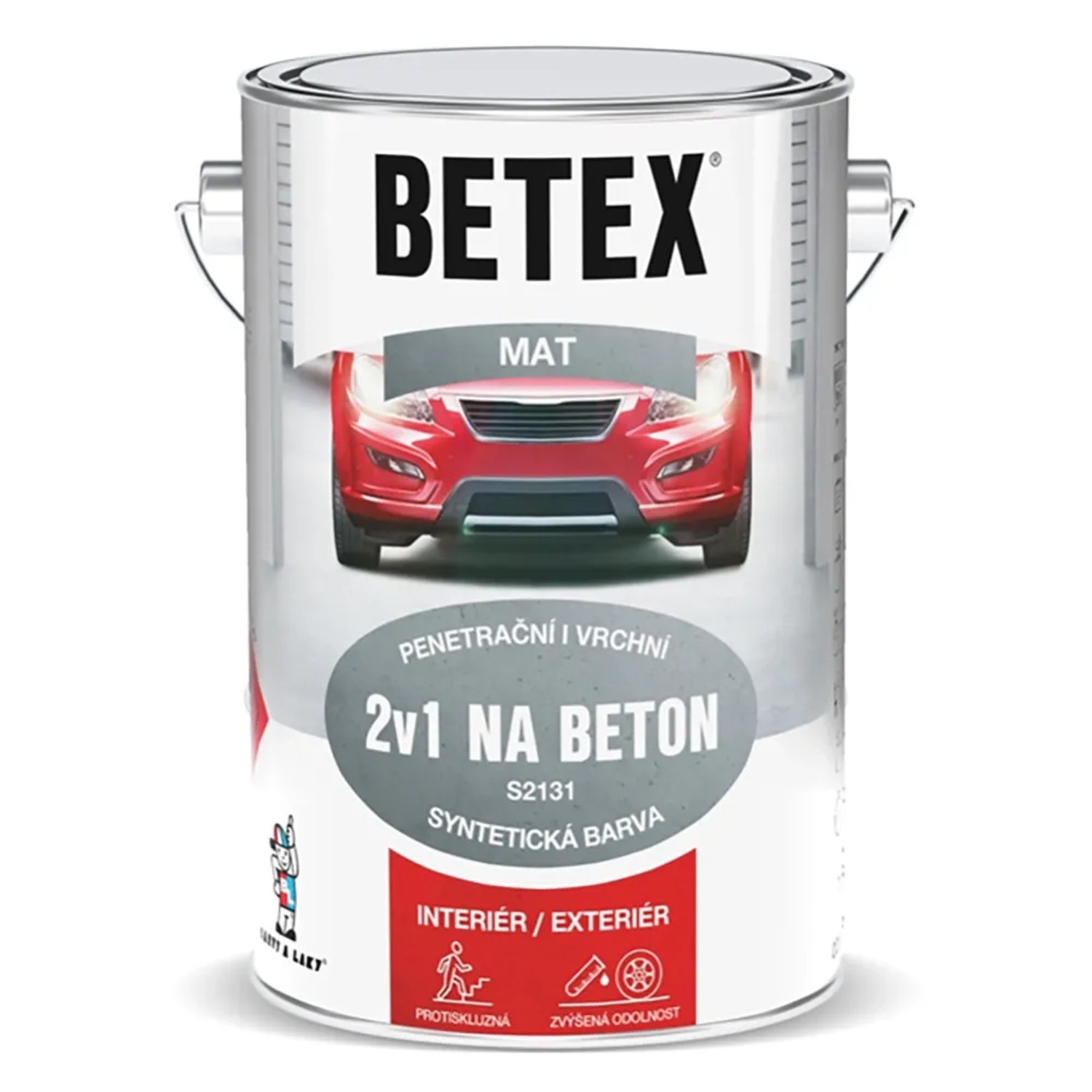 E-shop BETEX Základná aj vrchná farba na betón S2131 2v1, 0840 červenohnedá 5 kg