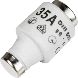 Pomalá poistka DIII/E33 35A, balenie 5 ks pre transformátory a malé motory.